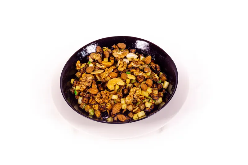 Mixed nuts and dried fruit in a bowl - Dragonzay Photography