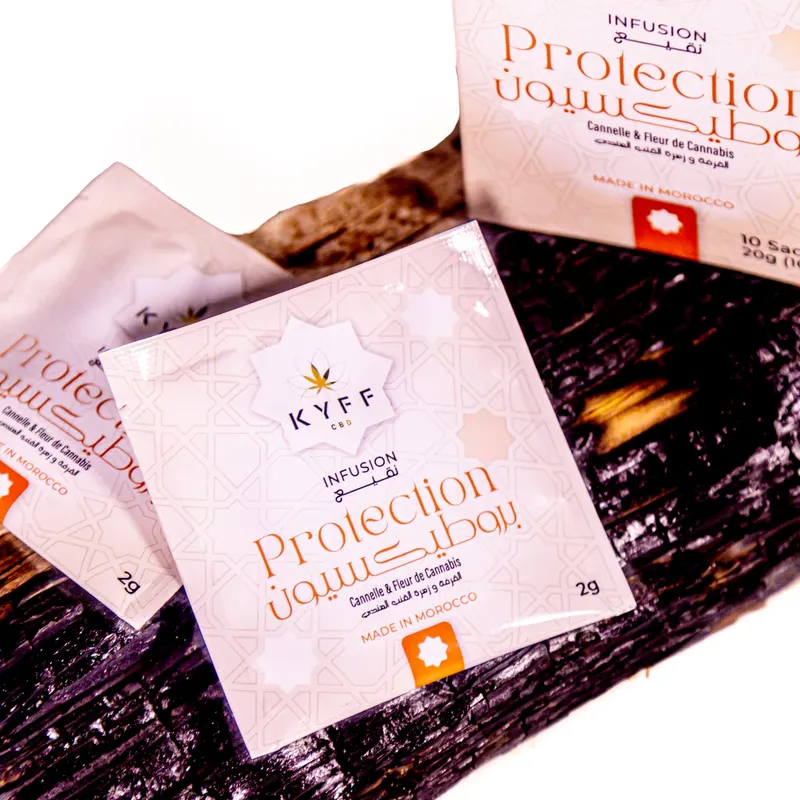 Sachets d infusion KYFF au chanvre, packshot - Dragonzay Photography