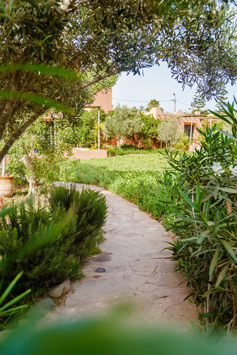 Lush garden with wrought iron garden furniture - Dragonzay Photography